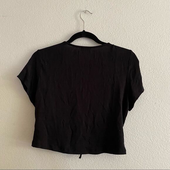 Princess Polly Open Front Tie Top/Short Sleeve Cardigan - Picture 6 of 6